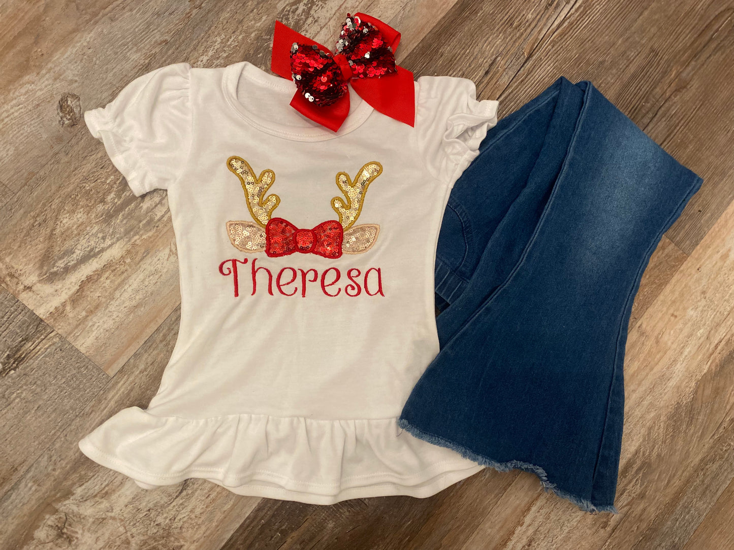 Sequin Appliqué Reindeer