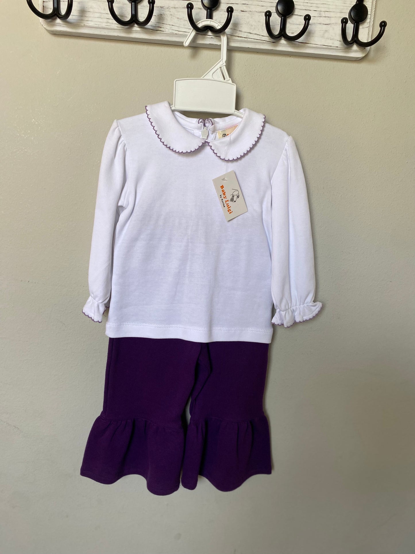 Long Sleeve purple ruffle set